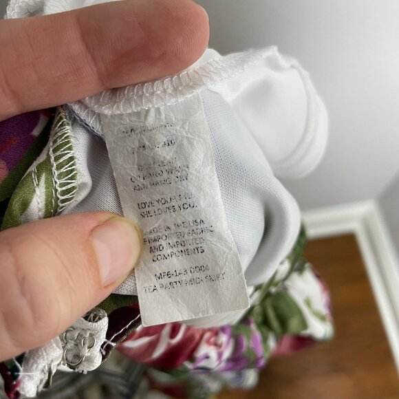 Show Me Your Mumu Tea Party Midi Skirt Size Small Floral Green Pink SMYM - Picture 11 of 12